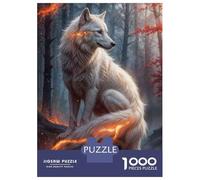 Puzzle De 1000 Pièces Wolf Spirit Fantasy Art Print Puzzle pour Adolescents Course De Vitesse Manuelle Liste De Souhaits avec Le Père Noël Jouets Jeux Éducatifs 38x26cm/1000pcs
