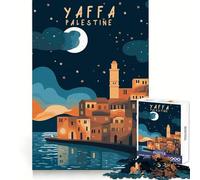 Puzzle de 1000 pièces Yaffa Palestine, Affiche Artistique, pour Adolescents, Exercice Mental, Distraction Douce, découpe précise, Cadeau de Noël (38x26cm)