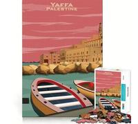 Puzzle de 1000 pièces Yaffa Palestine Poster pour Adolescents,Jeu de réflexion,découpe Laser pour Un Assemblage Parfait,activité de Groupe relaxante en intérieur (38x26cm)
