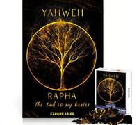 Puzzle de 1000 pièces Yahweh Rapha Arbre de Vie Développe la logique, favorise la Pleine Conscience et Offre Un Cadeau attentionné et précis (50x75cm)