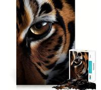 Puzzle de 1000 pièces Yeux de Tigre en Gros Plan pour Adolescents Un Jeu Intelligent pour Partager des Moments de complicité Pièces de Collection aux découpes précises 38x26cm