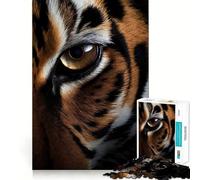 Puzzle de 1000 pièces Yeux de Tigre en Gros Plan pour Adultes et Adolescents, Jeu de réflexion, Loisirs, Bords précis, décoration Murale 38x52cm