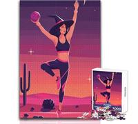 Puzzle de 1000 pièces Yoga de sorcière dans Le désert pour Adolescents:Jeu d'apprentissage et de réflexion stratégique, et Symbolique pour Toutes Les Occasions Dimensions:38x52 cm