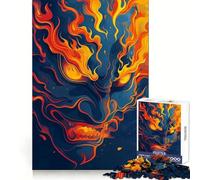 Puzzle de 1000 pièces Yokai Oni en feu pour Adultes logique,détente,Assemblage sécurisé, (38x52cm)