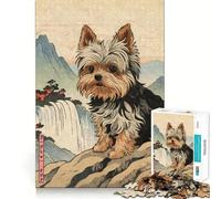 Puzzle de 1000 pièces Yorkshire Terrier Japon pour Adultes,entraînement cérébral Amusant,découpe Laser de qualité supérieure,activité relaxante en Groupe à l'intérieur (50x75cm)