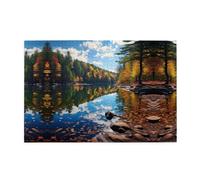 Puzzle de 1000 pièces Yyhwhjde Forest Lakes of New Hampshire - Puzzle éducatif intellectuel en bois - Puzzles amusants pour soulager le stress