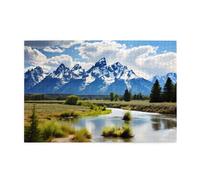 Puzzle de 1000 pièces Yyhwhjde Grand Teton motif parc national de qualité pour adultes et enfants, puzzles amusants pour soulager le stress