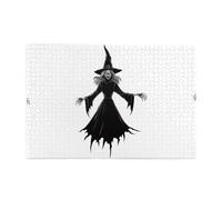 Puzzle de 1000 pièces Yyhwhjde The Evil Magic Witch Pattern Puzzle en bois de qualité pour adultes et enfants, puzzles amusants pour soulager le stress