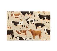 Puzzle de 1000 pièces Yyhwhjde Vache Collection Image éducative intellectuelle en bois Puzzles amusants pour soulager le stress