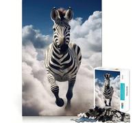 Puzzle de 1000 pièces Zèbre sur Un Nuage pour Adolescents,Jeu de réflexion,découpe Laser pour Un Assemblage Parfait,activité de Groupe relaxante en intérieur (50x75cm)