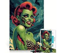 Puzzle de 1000 pièces Zombie Pin-Up Girl pour Adolescents Jeu cognitif et Amusant,Format Compact,idéal pour Les Jeux en Famille (50x75cm)