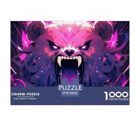 Puzzle De 1000 Piezas Angry OsoDesafíos Extra Divertidos Pasatiempo Creativo Cartoon Animals Juego Familiar Regalo Para Adultos Y Niños Mayores De 12 Años 38x26cm/1000pcs