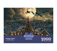 Puzzle De 1000 Piezas Árbol de NavidadDesafíos Extra Divertidos Pasatiempo Creativo Santa Claus Juego Familiar Regalo Para Adultos Y Niños 70x50cm/1000pcs