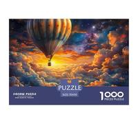 Puzzle De 1000 Piezas Balón de Aire calienteDesafíos Extra Divertidos Pasatiempo Creativo Stars on The Clouds Regalo Creativo Para La Relajación Juguete Colorido Para Niños De 8 A 12 Años 70x50cm