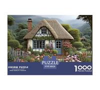 Puzzle De 1000 Piezas CASA de Campo Mountain VillageDesafíos Extra Divertidos Pasatiempo Creativo Flower Cluster Juego Familiar Regalo Juguete Colorido Para Niños De 8 A 12 Años 38x26cm/1000pcs