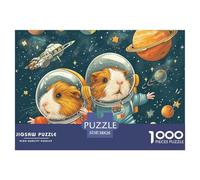 Puzzle De 1000 Piezas Cerdos de GuineaDesafíos Extra Divertidos Pasatiempo Creativo Cerdos de GuineaExplore Space Juego Familiar Regalo Juguete Colorido Para Niños De 8 A 12 Años 38x26cm/1000pcs