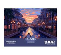 Puzzle De 1000 Piezas Ciudad Del Agua de VeneciaDesafíos Extra Divertidos Pasatiempo Creativo FerrybarcoJuego Familiar Regalo Clásicos Para Adultos Y Niños A Partir De 12 Años Puzzle 70x50cm/1000pcs