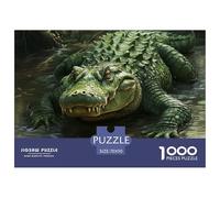 Puzzle De 1000 Piezas cocodriloDesafíos Extra Divertidos Pasatiempo Creativo Marsh Animals Juego Familiar Regalo Para Adultos Y Niños 70x50cm/1000pcs