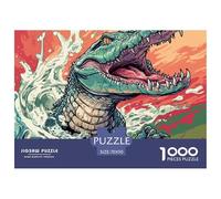 Puzzle De 1000 Piezas cocodriloDesafíos Extra Divertidos Pasatiempo Creativo Marsh Animals Juego Familiar Regalo Juguete Colorido Para Niños De 8 A 12 Años 70x50cm/1000pcs