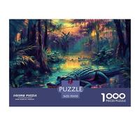 Puzzle De 1000 Piezas cocodriloDesafíos Extra Divertidos Pasatiempo Creativo Tropical Rain Forest Juego Familiar Regalo Para Adultos Y Niños Mayores 70x50cm/1000pcs