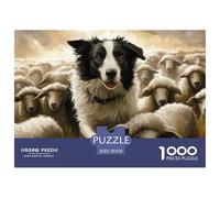 Puzzle De 1000 Piezas Collie fronterizoDesafíos Extra Divertidos Pasatiempo Creativo Flock of ovejasJuego Familiar Regalo Para Adultos Y Niños Mayores 70x50cm/1000pcs