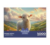 Puzzle De 1000 Piezas Cordero lindoDesafíos Extra Divertidos Pasatiempo Creativo ovejasRegalo Creativo Para La Relajación Para Adultos Y Niños Mayores De 12 Años 38x26cm/1000pcs