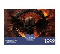 Puzzle De 1000 Piezas cráneoDesafíos Extra Divertidos Pasatiempo Creativo Hellfire Regalo Creativo Para La Relajación Clásicos Para Adultos Y Niños A Partir De 12 Años Puzzle 38x26cm/1000pcs