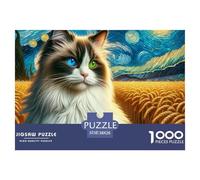 Puzzle De 1000 Piezas Cute GatoDesafíos Extra Divertidos Pasatiempo Creativo RagdollJuego Familiar Regalo Clásicos Para Adultos Y Niños A Partir De 12 Años Puzzle 38x26cm/1000pcs