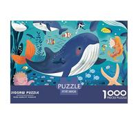 Puzzle De 1000 Piezas delfínDesafíos Extra Divertidos Pasatiempo Creativo Cute OcéanoWorld Juego Familiar Regalo Para Adultos Y Niños 38x26cm/1000pcs