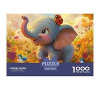 Puzzle De 1000 Piezas ElefanteDesafíos Extra Divertidos Pasatiempo Creativo Cartoon Animals Juego Familiar Regalo Clásicos Para Adultos Y Niños A Partir De 12 Años Puzzle 70x50cm/1000pcs