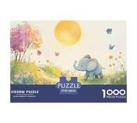 Puzzle De 1000 Piezas ElefanteDesafíos Extra Divertidos Pasatiempo Creativo Cartoon Animals Juego Familiar Regalo Juguete Colorido Para Niños De 8 A 12 Años 38x26cm/1000pcs