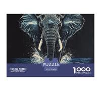 Puzzle De 1000 Piezas ElefanteDesafíos Extra Divertidos Pasatiempo Creativo Wildlife Regalo Creativo Para La Relajación Juguete Colorido Para Niños De 8 A 12 Años 70x50cm/1000pcs
