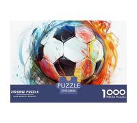 Puzzle De 1000 Piezas FútbolDesafíos Extra Divertidos Pasatiempo Creativo Cool Patterns Regalo Creativo Para La Relajación Clásicos Para Adultos Y Niños A Partir De 12 Años Puzzle 38x26cm/1000pcs