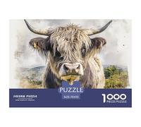 Puzzle De 1000 Piezas Ganado de HighlandDesafíos Extra Divertidos Pasatiempo Creativo Social AnimalesJuego Familiar Regalo Juguete Colorido Para Niños De 8 A 12 Años 70x50cm/1000pcs