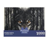 Puzzle De 1000 Piezas LoboDesafíos Extra Divertidos Pasatiempo Creativo Animales de la selvaJuego Familiar Regalo Para Adultos Y Niños 38x26cm/1000pcs