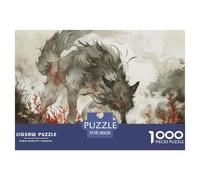 Puzzle De 1000 Piezas LoboDesafíos Extra Divertidos Pasatiempo Creativo Chinese Style Painting Juego Familiar Regalo Juguete Colorido Para Niños De 8 A 12 Años 38x26cm/1000pcs