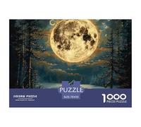 Puzzle De 1000 Piezas LoboDesafíos Extra Divertidos Pasatiempo Creativo Los lobosin The Moonlight Regalo, Diversión Para Adultos Y Niños Mayores 70x50cm/1000pcs