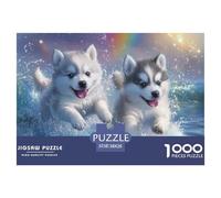 Puzzle De 1000 Piezas Malamute de AlaskaDesafíos Extra Divertidos Pasatiempo Creativo Realistic Simulation Juego Familiar Regalo Clásicos Para Adultos Y Niños A Partir De 12 Años 38x26cm