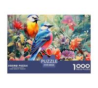 Puzzle De 1000 Piezas Pájaros y floresDesafíos Extra Divertidos Pasatiempo Creativo Magpies and Birds Juego Familiar Regalo Clásicos Para Adultos Y Niños A Partir De 12 Años Puzzle 38x26cm/1000pcs