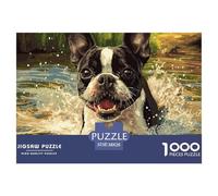 Puzzle De 1000 Piezas Perro lindoDesafíos Extra Divertidos Pasatiempo Creativo Terrier de BostonJuego Familiar Regalo Clásicos Para Adultos Y Niños A Partir De 12 Años Puzzle 38x26cm/1000pcs