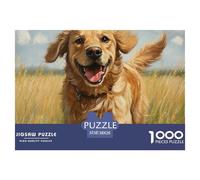 Puzzle De 1000 Piezas Retriever doradoDesafíos Extra Divertidos Pasatiempo Creativo Countryside Juego Familiar Regalo Clásicos Para Adultos Y Niños A Partir De 12 Años Puzzle 38x26cm/1000pcs