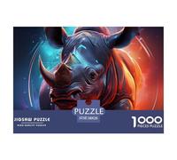 Puzzle De 1000 Piezas rinocerontesDesafíos Extra Divertidos Pasatiempo Creativo Wildlife Regalo Creativo Para La Relajación Clásicos Para Adultos Y Niños A Partir De 12 Años Puzzle 38x26cm/1000pcs