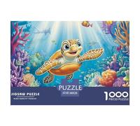 Puzzle De 1000 Piezas Sea TortugaDesafíos Extra Divertidos Pasatiempo Creativo Shoal of PecesRegalo Creativo Para La Relajación Clásicos Para Adultos Y Niños A Partir De 12 Años Puzzle 38x26cm/1000pcs