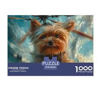 Puzzle De 1000 Piezas Terrier de YorkshireDesafíos Extra Divertidos Pasatiempo Creativo Pet perroRegalo Creativo Para La Relajación Clásicos Para Adultos Y Niños A Partir De 12 Años 38x26cm