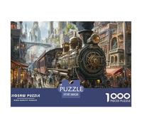 Puzzle De 1000 Piezas tren vaporDesafíos Extra Divertidos Pasatiempo Creativo Nostalgic Locomotive Juego Familiar Regalo Para Adultos Y Niños 38x26cm/1000pcs