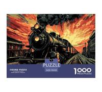 Puzzle De 1000 Piezas tren vaporDesafíos Extra Divertidos Pasatiempo Creativo Nostalgic Locomotive Regalo Creativo Para La Relajación Clásicos Para Adultos Y Niños A Partir De 12 Años Puzzle 70x50cm