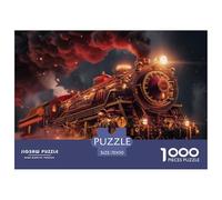 Puzzle De 1000 Piezas tren vaporDesafíos Extra Divertidos Pasatiempo Creativo The Train Under The Cielo nocturnoRegalo Creativo Para La Relajación Clásicos Para Adultos Y Niños A Partir De 12 Años