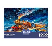 Puzzle de 1000pcs « Train à Vapeur » pour Adultes Jeu Familial Amusant et Stimulant sur Le thème du feu de cheminée, idéal comme Cadeau (38x26 cm/1000pcs).