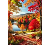 Puzzle de 1200 Pièces pour Adultes, Puzzle Adulte 1200 Pieces Coloré, Puzzles Difficile Impossible Activité Familiale Parfaite(Lac Sunshine Tree)
