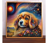 Puzzle de 150 Pièces pour Adultes Chien du Ciel étoilé, Divertissement Créatif, Fun, Puzzle Adulte 150 pièces, DIY Puzzles Stimulant Parfait pour Les soirées de Jeu, Taille Finie:65x65cm